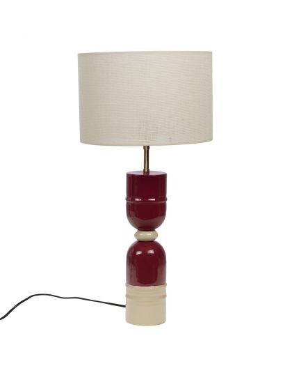 Base Lampe Miles Bordeaux Iron
