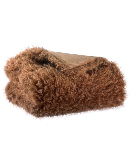 Plaid Betani Couleur Acajou