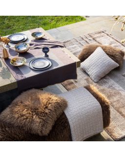 Plaid Betani Couleur Acajou