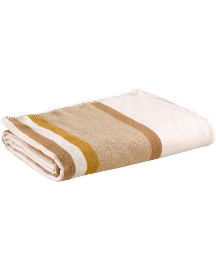 Plaid Jacquard Recycle Gioia Couleur Ivoire