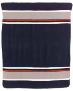 Plaid Jacquard Recycle Gioia Couleur Marine