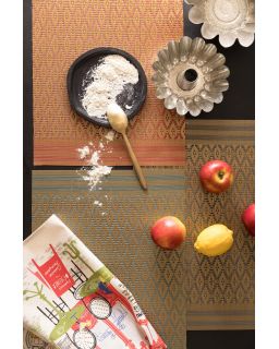 Set De Table Kadra Couleur Rouge/Or