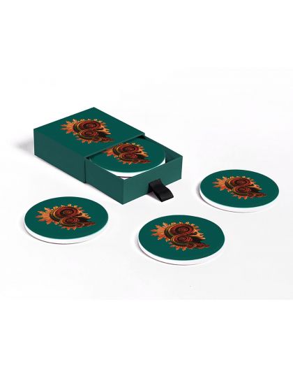  Set De 4 Dessous De Verre En Céramique Muse