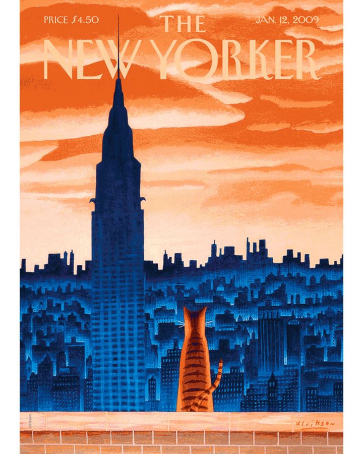 The Newyorker 105 Ulriksen Windowsill Cat 126399 Taille 30X40Cm