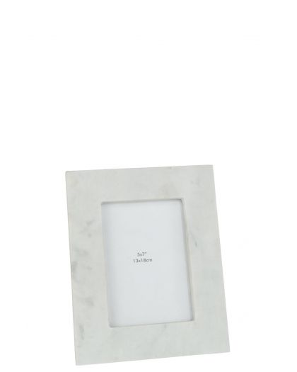 Cadre Photo 13X18 Marbre Blanc Large ,21x2x26cm