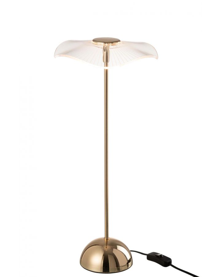 Lampe Led Fleur Metal/Plastique Or Large ,23,5x23,5x50cm