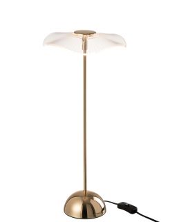 Lampe Led Fleur Metal/Plastique Or Large ,23,5x23,5x50cm