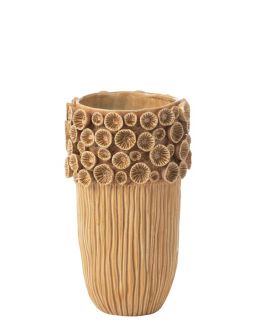 Vase Corail Haut Argile Haut Medium ,24,5x24,5x41cm