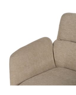 Fauteuil Beige Tissu-Métal Salon 69 X 70 X 79 Cm