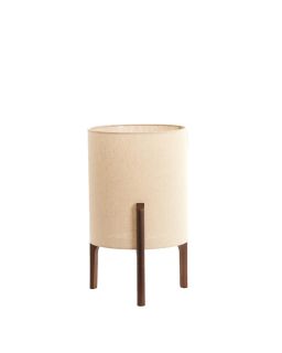 Table Lamp Ø28X44 Cm Litto Dark Brown+Linen Natural