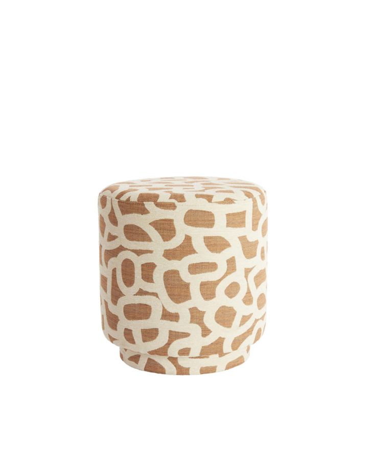 Pouf Ø40X44 Cm Davonte Terra+Cream