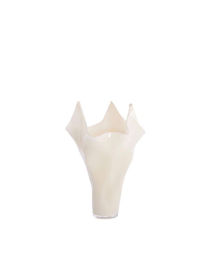 Vase Ø22X40 Cm Aiora Glass Milky Cream