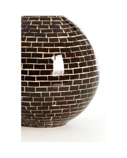 Vase Deco Ø22X25 Cm Elorza Dark Brown+Natural