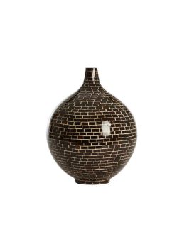 Vase Deco Ø28X35 Cm Elorza Dark Brown+Natural