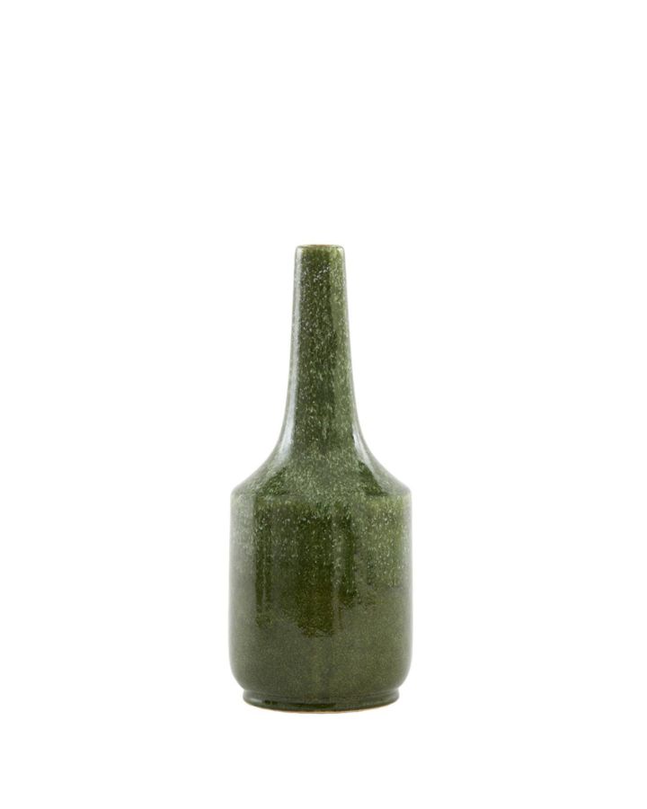 Vase Deco Ø14,5X35,5 Cm Tezu Ceramics Shiny Dark Green