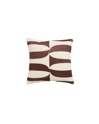 Coussin 45X45 Cm Cete Cream-Dark Brown