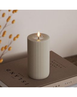 Sand Solid Stripe Rillelys Ø815Cm