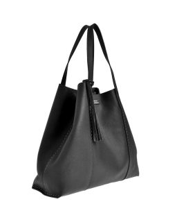 Cabas Odeon Piqué Main Noir Cuir Vachette