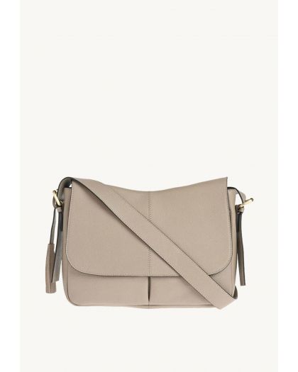 Gisele - Sac Besace Mastic Cuir Vachette