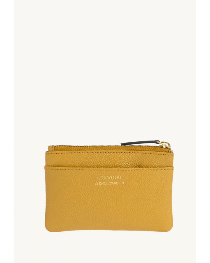 Porte Monnaie Zoé Moutarde Cuir Vachette