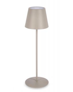Lampe De Table Led Etna Taupe H38 Taille Ø12A - 38Hcm
