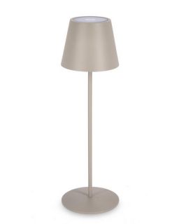 Lampe De Table Led Etna Taupe H38 Taille Ø12A - 38Hcm
