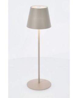 Lampe De Table Led Etna Taupe H38 Taille Ø12A - 38Hcm
