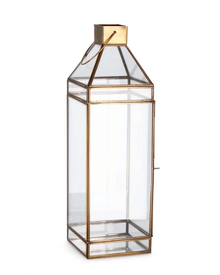 Lanterne Siwan 1P Laiton Trans H52,7 Taille 16X16X52,7Hcm