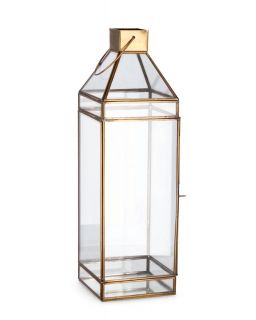 Lanterne Siwan 1P Laiton Trans H52,7 Taille 16X16X52,7Hcm