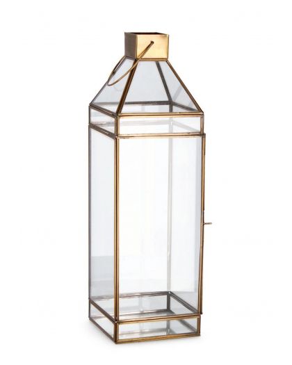 Lanterne Siwan 1P Laiton Trans H52,7 Taille 16X16X52,7Hcm