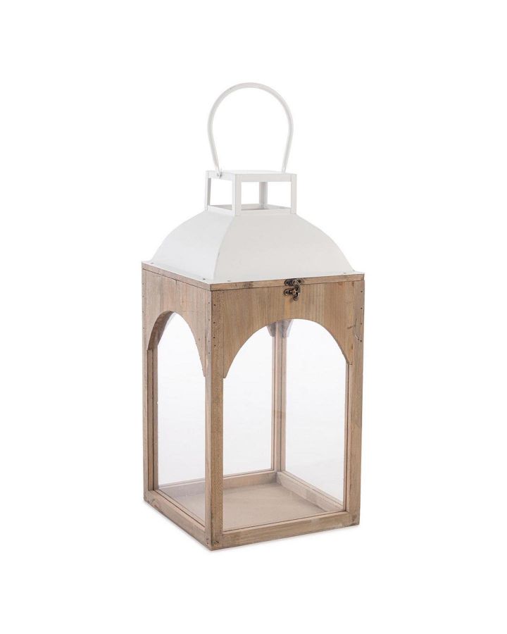 Lanterna Shayra Nat-Bianco L Taille 26X26X58,5Cm