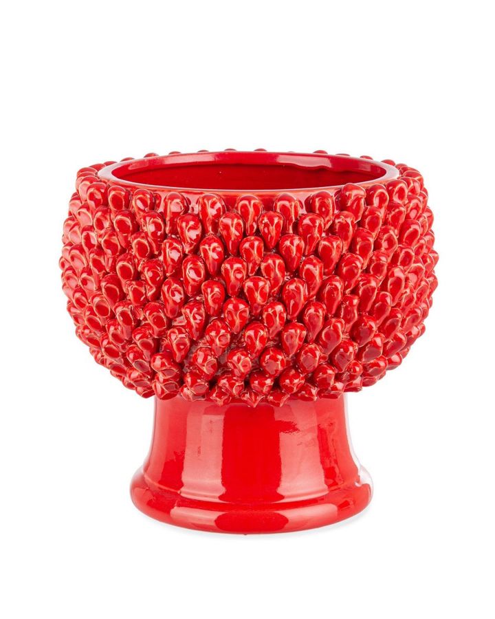 Vase Pomme De Pin Classic Rouge H26,5 Taille Ø29X26,5Hcm