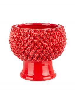 Vase Pomme De Pin Classic Rouge H26,5 Taille Ø29X26,5Hcm