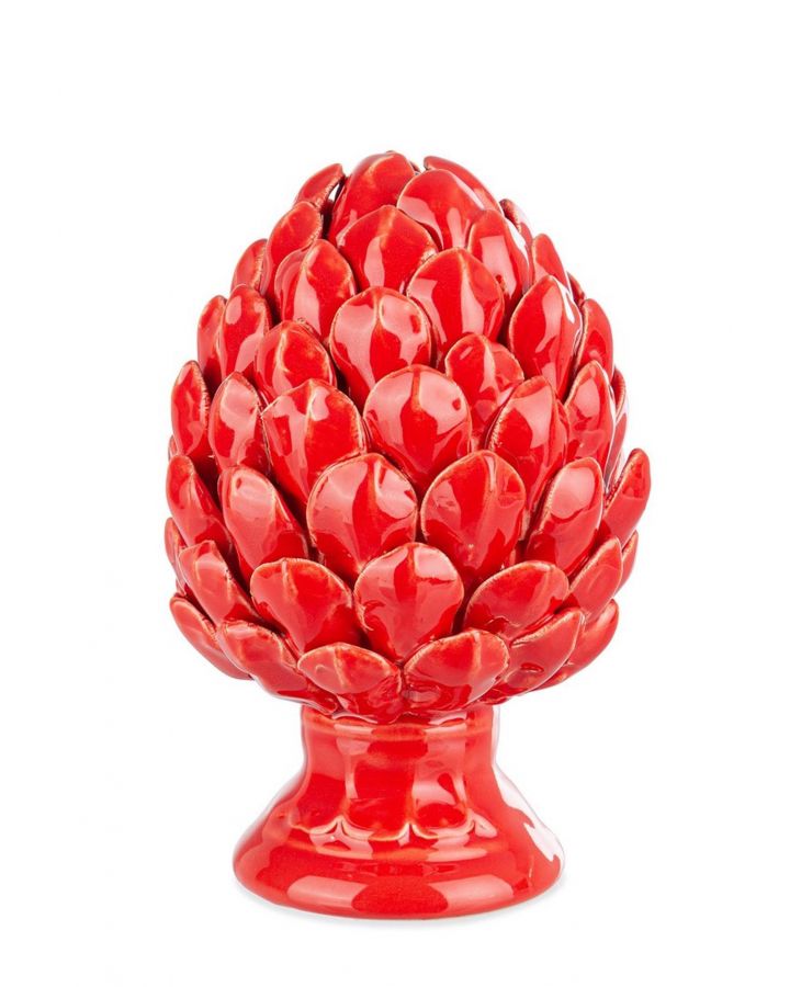 Décoration Pomme De Pin Classic Rouge H2 Taille Ø15X23,5Hcm