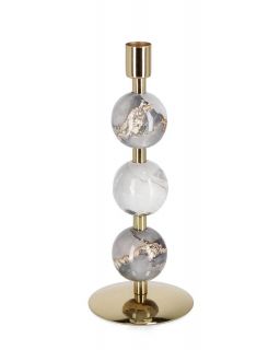 Chandelier Marsha 1F Gris Or H23 Taille Ø10X23Hcm