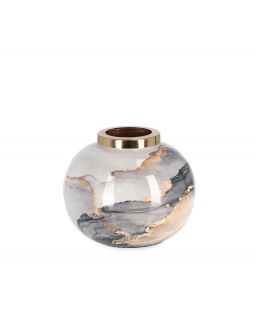 Vase Marsha Ro Gris Or H13 Taille Ø16X13Hcm