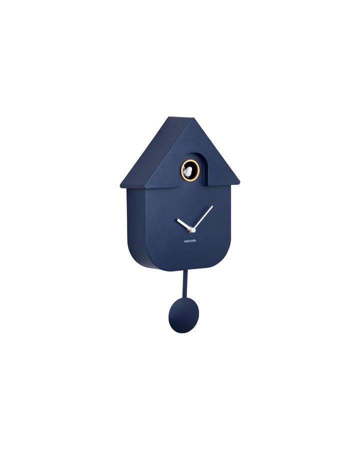 Wall Clock Modern Cuckoo Abs Dark Blue