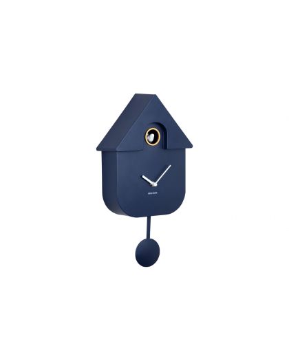 Wall Clock Modern Cuckoo Abs Dark Blue