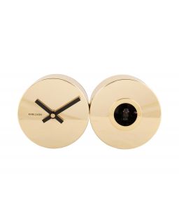 Wall Clock Duo Cuckoo Gold Plated