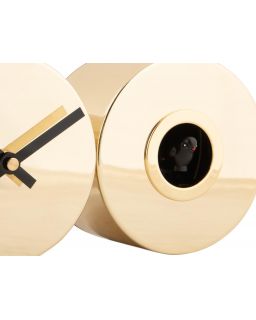 Wall Clock Duo Cuckoo Gold Plated