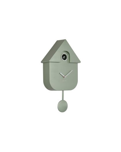 Wall Clock Modern Cuckoo Abs Metallic Jungle Green