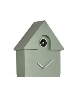 Wall Clock Modern Cuckoo Abs Metallic Jungle Green