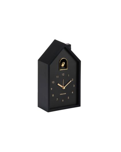 Alarm Clock Modern Cuckoo Oro Black