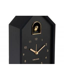 Alarm Clock Modern Cuckoo Oro Black