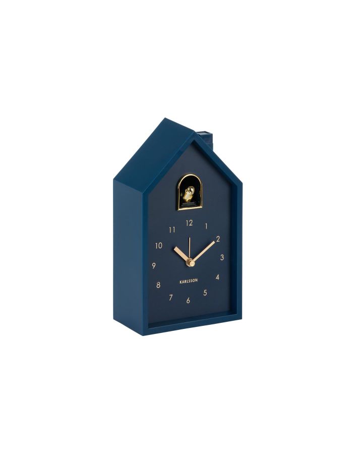 Alarm Clock Modern Cuckoo Oro Dark Blue