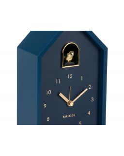 Alarm Clock Modern Cuckoo Oro Dark Blue
