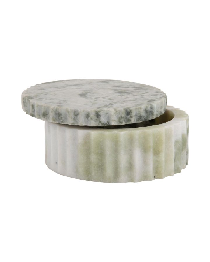 Bowl With Lid Marble Himalayan Green