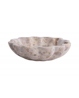 Bowl Flower Marble Brown