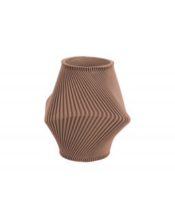 Vase Twisted Rib Soft Brown