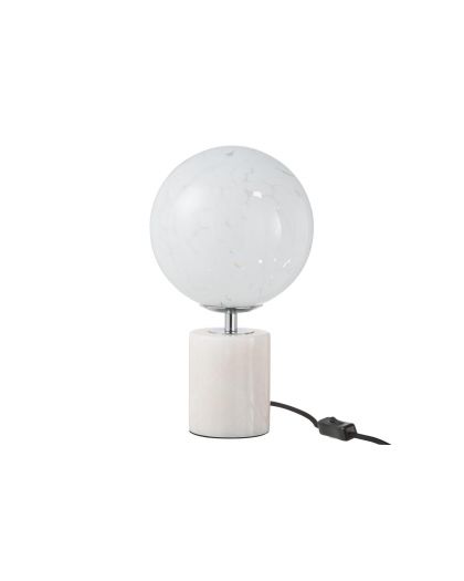 Lampe Dany Taches Sur Pied Verre Blanc ,16,5x16,5x31,5cm
